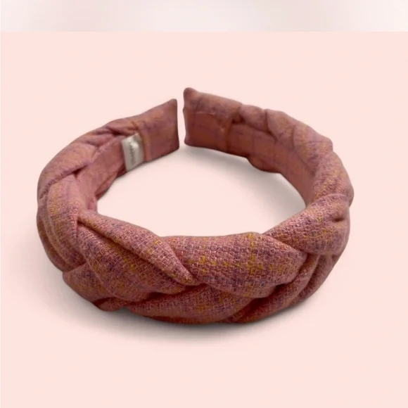 Pink Braided Handmade Headband - Picture 3 of 7